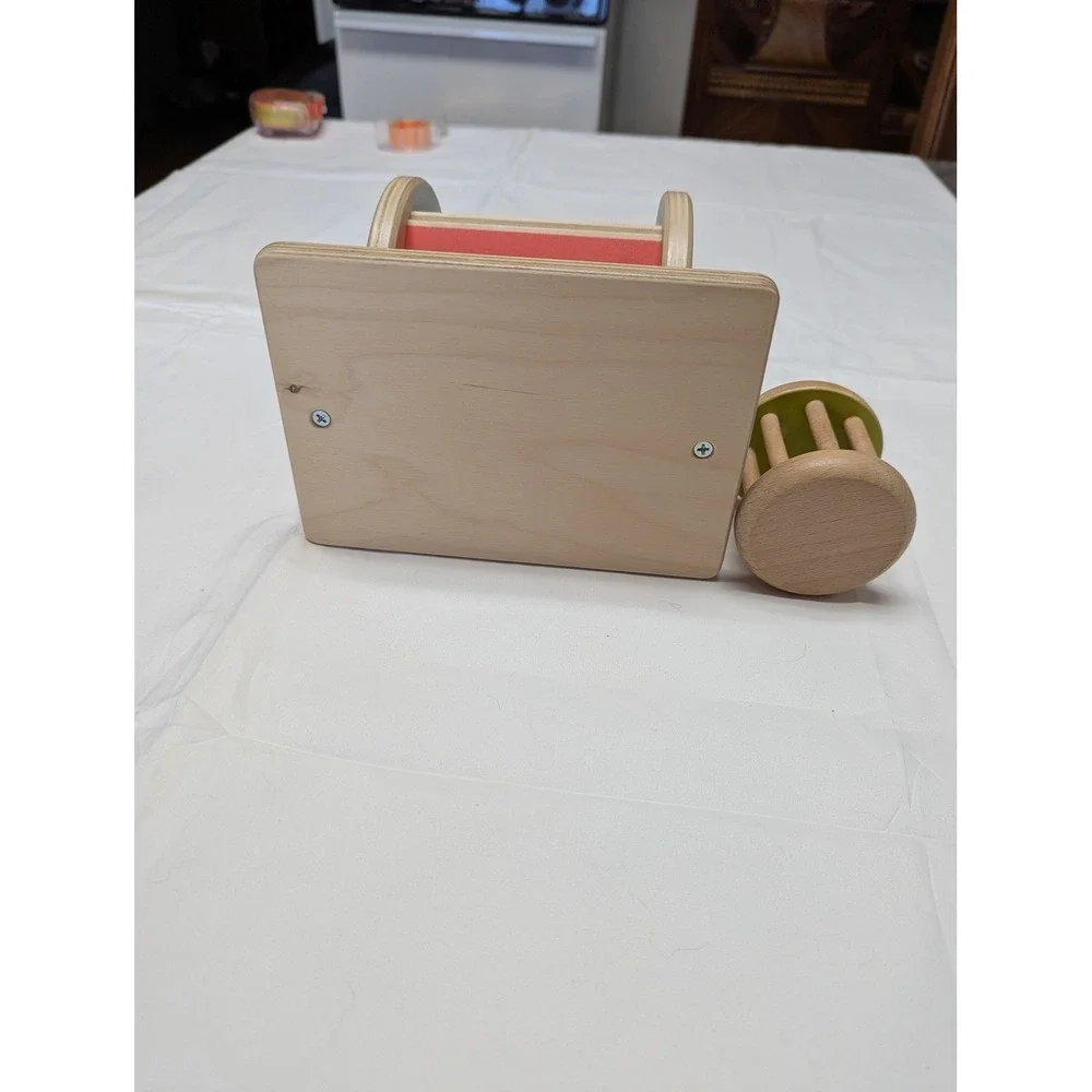 Lovevery Montessori Wooden Spinning Rainbow Drum & Rattle‎ Shaker, 2 Board Books